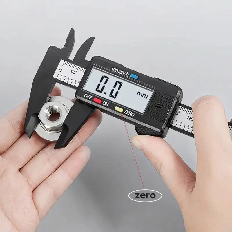 AIRAJ 150MM Vernier Caliper Plastic Digital Caliper, Inch Metric Fraction Conversion, Large LCD Display Measurement Tool