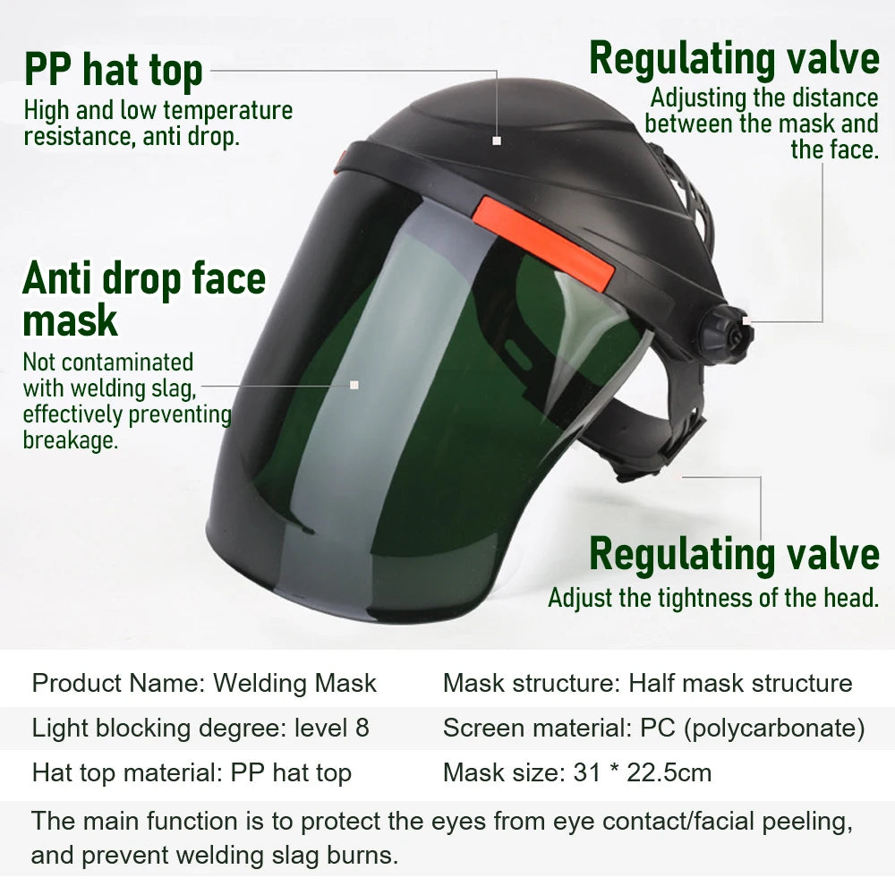 Welding Helmet ARC Weld Welder Mask Grinding Mask Visor UV Radiation Mask Welder Protection Equipment Soldering Supplies