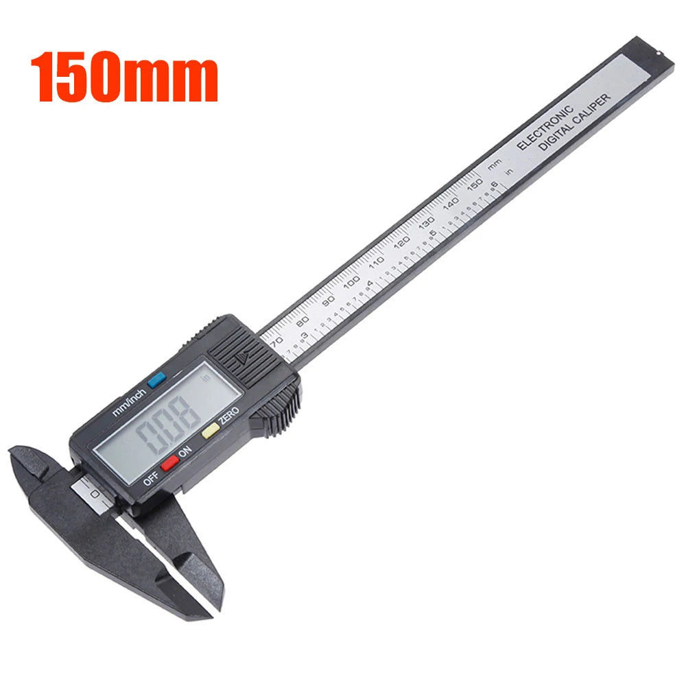 AIRAJ 150MM Vernier Caliper Plastic Digital Caliper, Inch Metric Fraction Conversion, Large LCD Display Measurement Tool