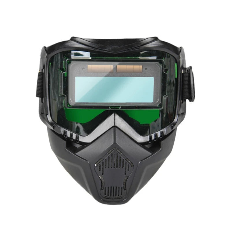 Automatic dimming welding glasses work protection equipment face mask adjustable belt type impact resistant welding machine face